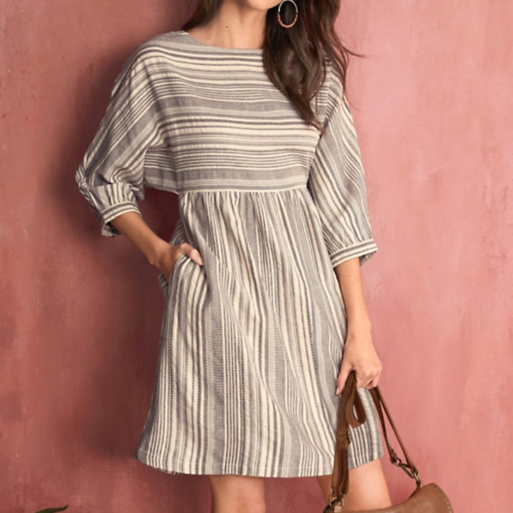 Garnet Hill Boatneck Batwing Dress
